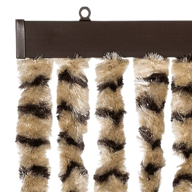 Vliegengordijn Chenille Beige En Bruin