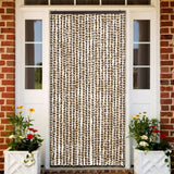 Vliegengordijn Chenille Beige En Bruin