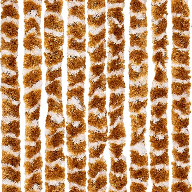 Vliegengordijn Chenille Oker En Wit