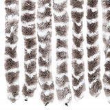 Vliegengordijn Chenille Taupe En Wit