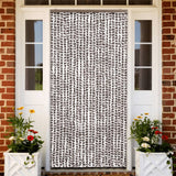 Vliegengordijn Chenille Taupe En Wit
