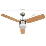 Plafondventilator Met Lamp Afstandsbediening 108 Cm
