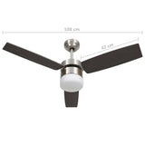 Plafondventilator Met Lamp Afstandsbediening 108 Cm