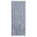 Vliegengordijn Chenille Blauw En Wit