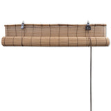Rolgordijnen 2 St 150X220 Cm Bamboe Bruin