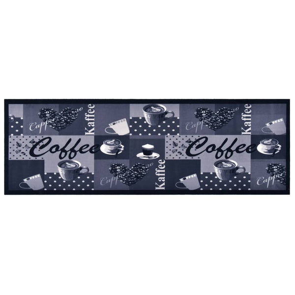 Keukenmat Wasbaar Coffee Koffiekleurig En Blauw