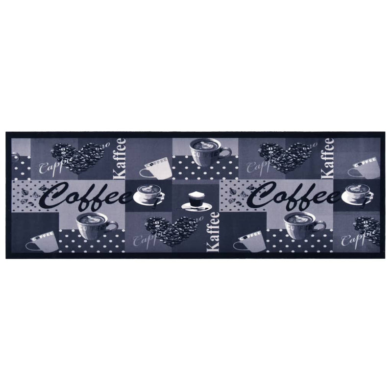 Keukenmat Wasbaar Coffee Koffiekleurig En Blauw