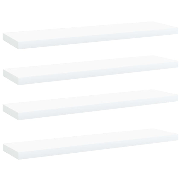 Wandschappen 40X10X1,5 Cm Bewerkt Hout Wit
