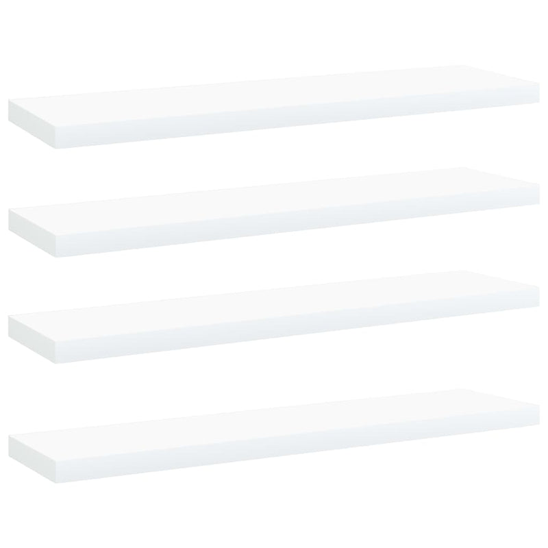 Wandschappen 40X10X1,5 Cm Bewerkt Hout Wit