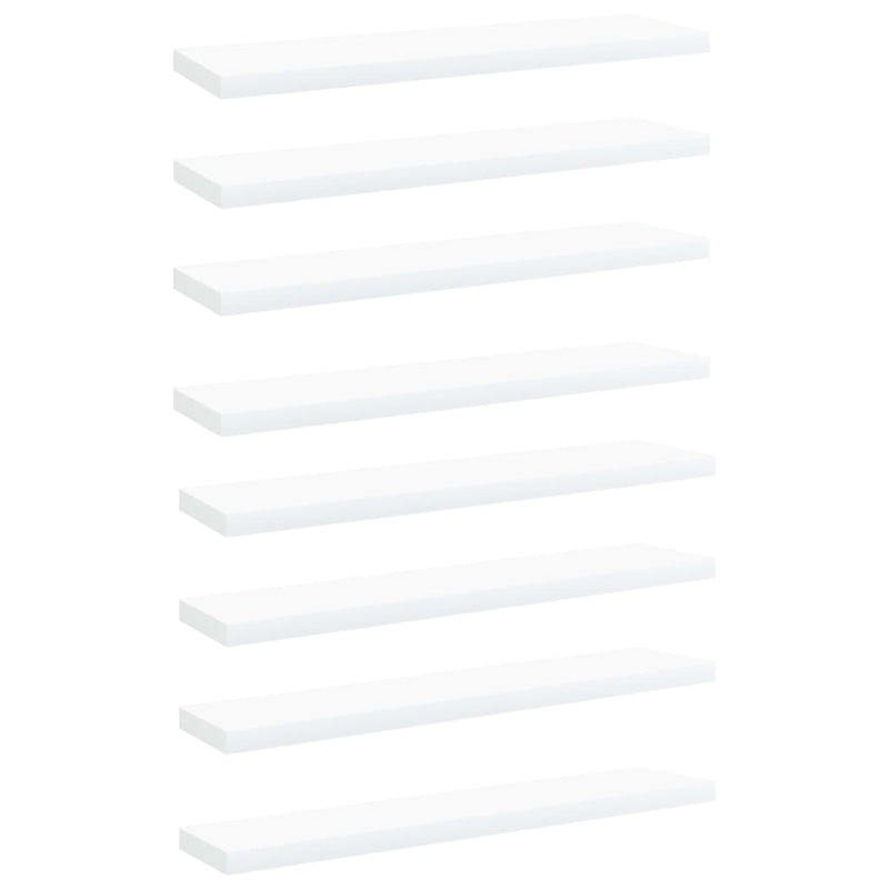 Wandschappen 40X10X1,5 Cm Bewerkt Hout Wit