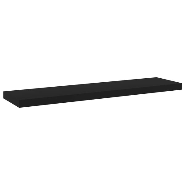 Wandschappen 40X10X1,5 Cm Bewerkt Hout Zwart
