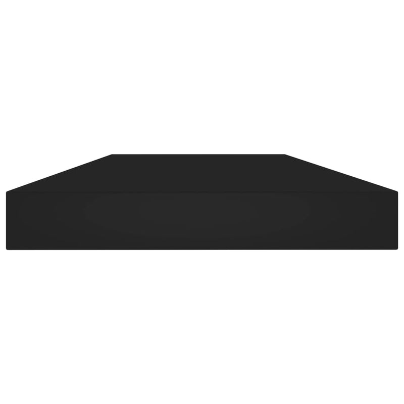 Wandschappen 40X10X1,5 Cm Bewerkt Hout Zwart