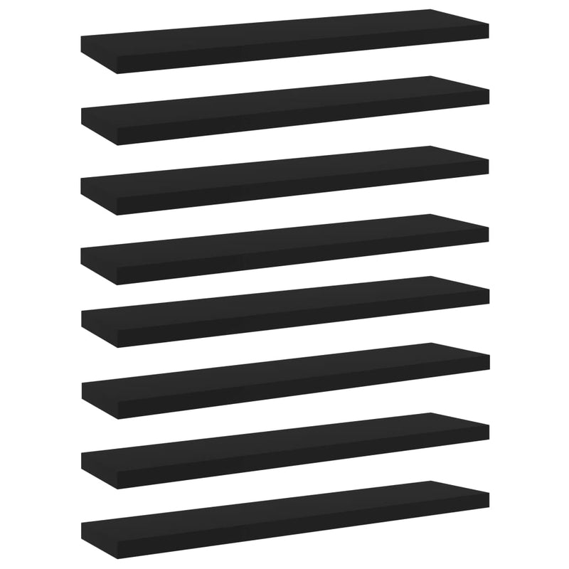Wandschappen 40X10X1,5 Cm Bewerkt Hout Zwart