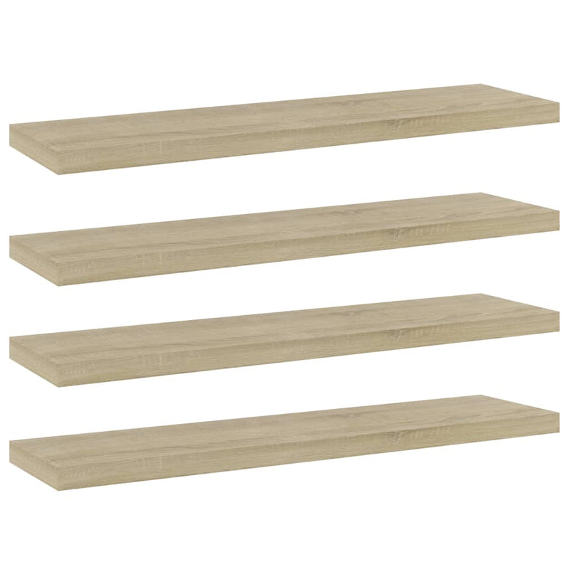 Wandschappen 40X10X1,5 Cm Bewerkt Hout Kleurig Sonoma Eiken