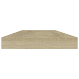Wandschappen 40X10X1,5 Cm Bewerkt Hout Kleurig Sonoma Eiken