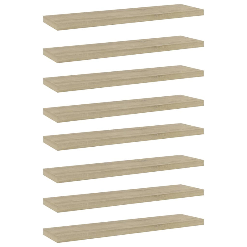 Wandschappen 40X10X1,5 Cm Bewerkt Hout Kleurig Sonoma Eiken