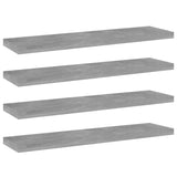 Wandschappen 40X10X1,5 Cm Bewerkt Hout Betongrijs