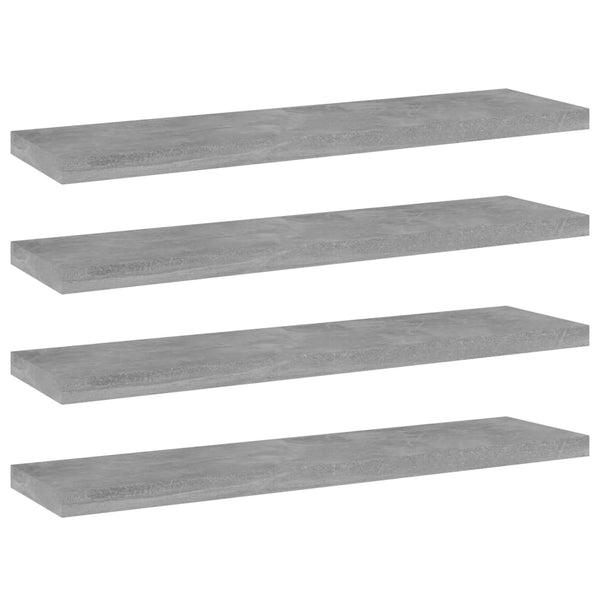 Wandschappen 40X10X1,5 Cm Bewerkt Hout Betongrijs