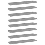 Wandschappen 40X10X1,5 Cm Bewerkt Hout Betongrijs