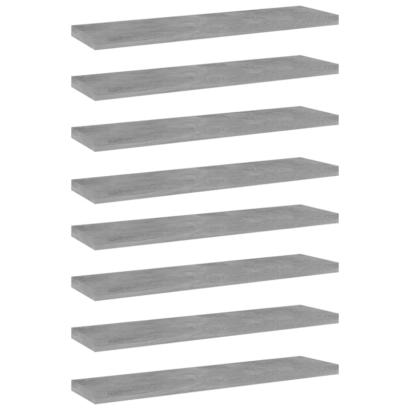 Wandschappen 40X10X1,5 Cm Bewerkt Hout Betongrijs