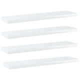 Wandschappen 40X20X1,5 Cm Bewerkt Hout Hoogglans Wit