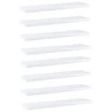 Wandschappen 40X20X1,5 Cm Bewerkt Hout Hoogglans Wit