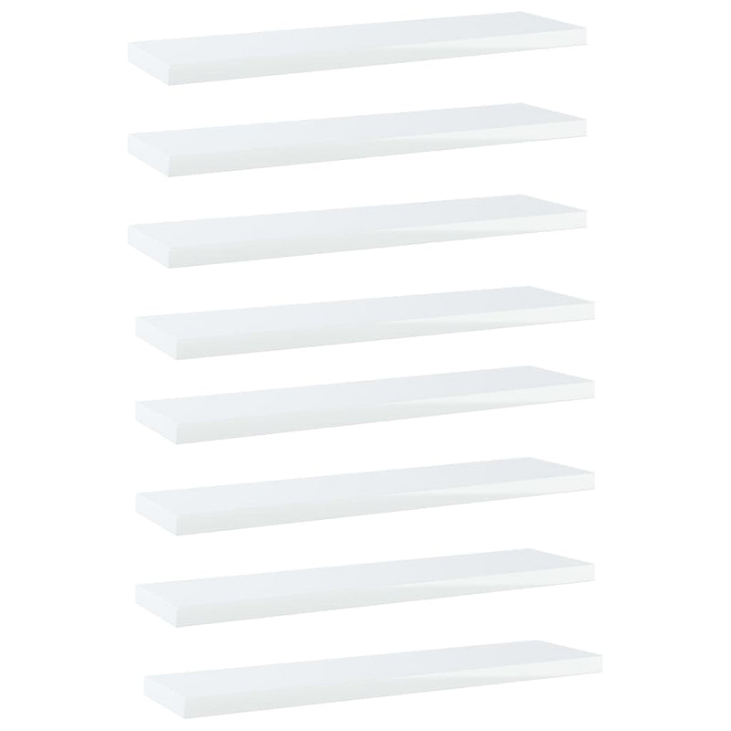 Wandschappen 40X20X1,5 Cm Bewerkt Hout Hoogglans Wit