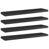 Wandschappen 40X50X1,5 Cm Bewerkt Hout Hoogglans Zwart