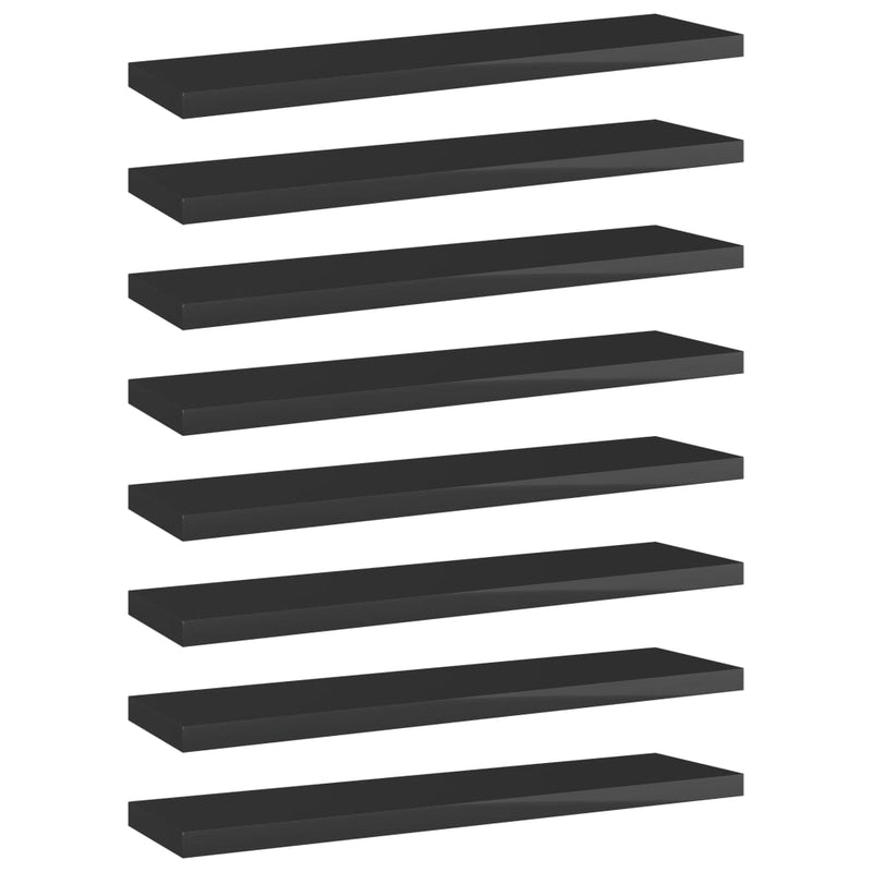 Wandschappen 40X50X1,5 Cm Bewerkt Hout Hoogglans Zwart