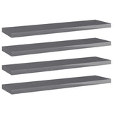 Wandschappen 40X30X1,5 Cm Bewerkt Hout Hoogglans Grijs