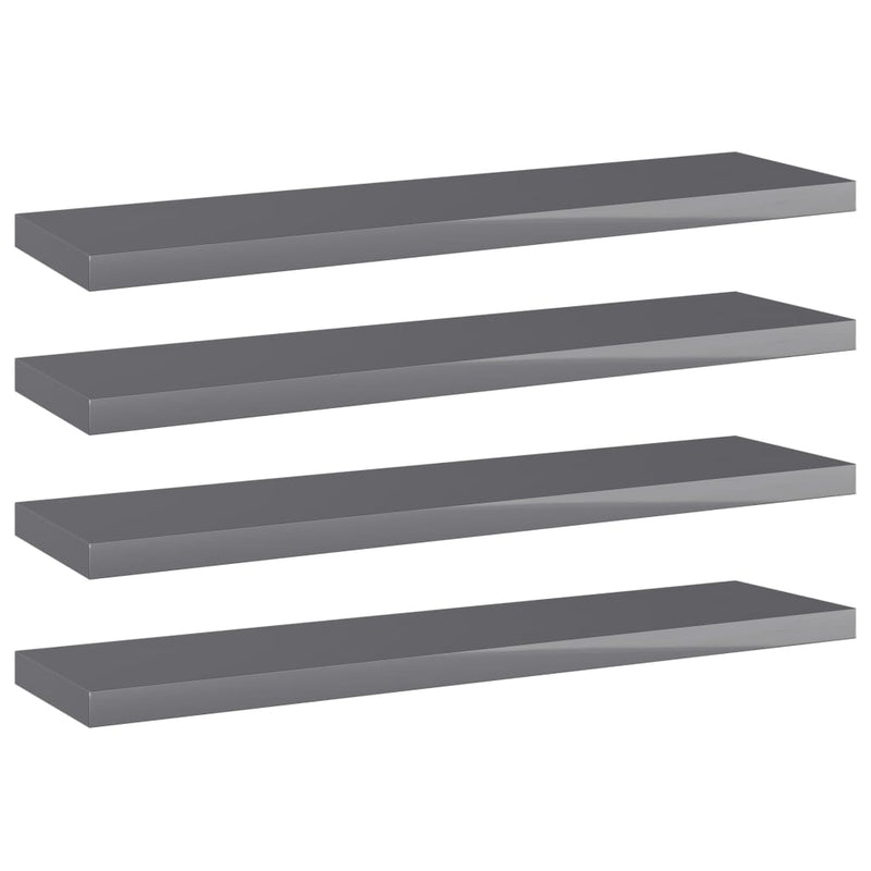 Wandschappen 40X30X1,5 Cm Bewerkt Hout Hoogglans Grijs