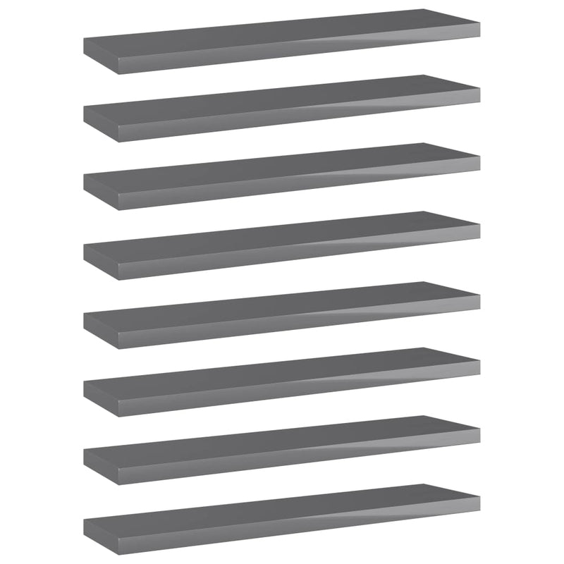 Wandschappen 40X30X1,5 Cm Bewerkt Hout Hoogglans Grijs