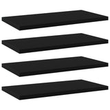 Wandschappen 40X10X1,5 Cm Bewerkt Hout Zwart