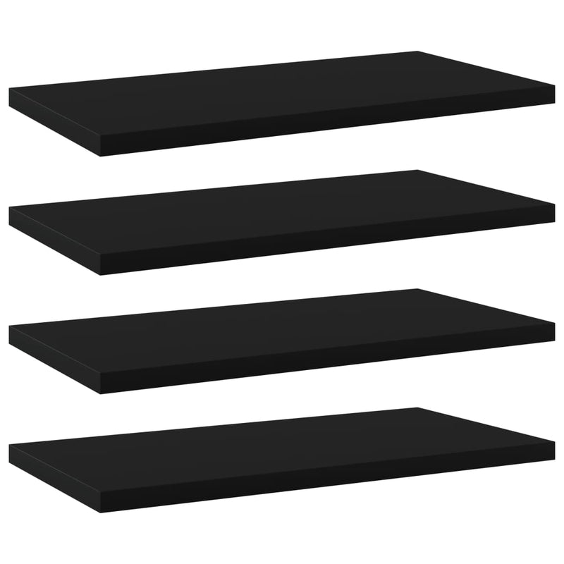 Wandschappen 40X10X1,5 Cm Bewerkt Hout Zwart
