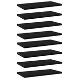 Wandschappen 40X10X1,5 Cm Bewerkt Hout Zwart