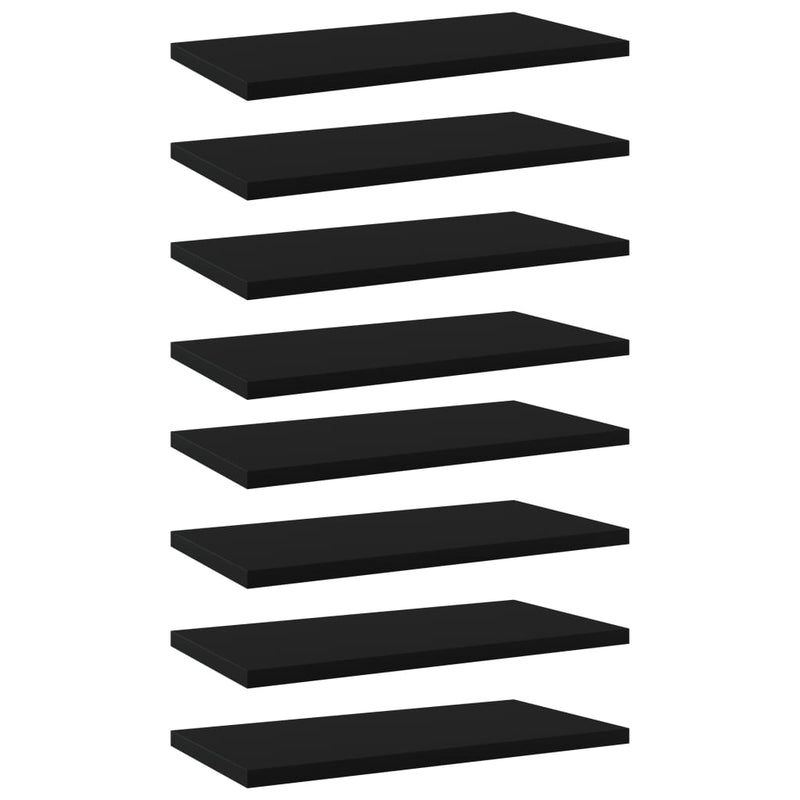 Wandschappen 40X10X1,5 Cm Bewerkt Hout Zwart