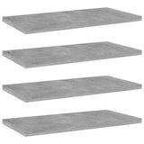 Wandschappen 40X10X1,5 Cm Bewerkt Hout Betongrijs