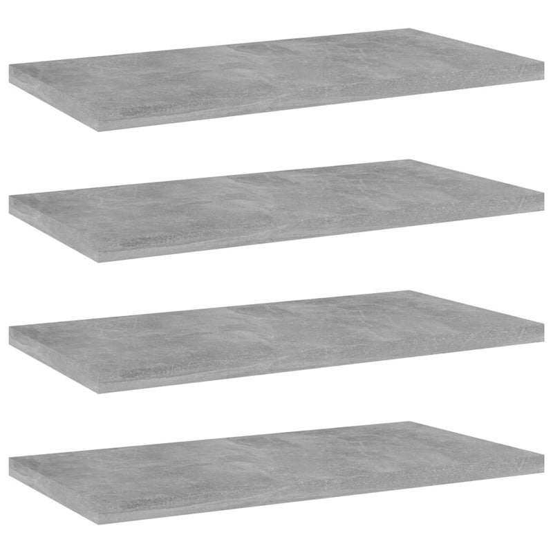 Wandschappen 40X10X1,5 Cm Bewerkt Hout Betongrijs