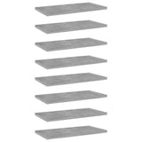 Wandschappen 40X10X1,5 Cm Bewerkt Hout Betongrijs