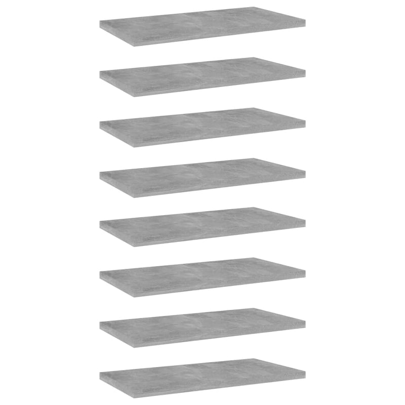 Wandschappen 40X10X1,5 Cm Bewerkt Hout Betongrijs