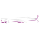 Wandschappen 40X20X1,5 Cm Bewerkt Hout Hoogglans Wit