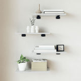 Wandschappen 40X20X1,5 Cm Bewerkt Hout Hoogglans Wit