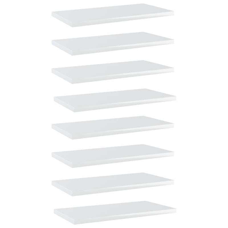 Wandschappen 40X20X1,5 Cm Bewerkt Hout Hoogglans Wit