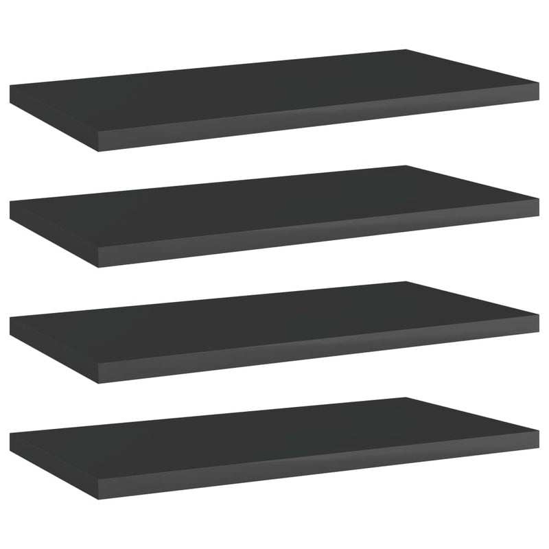 Wandschappen 40X50X1,5 Cm Bewerkt Hout Hoogglans Zwart