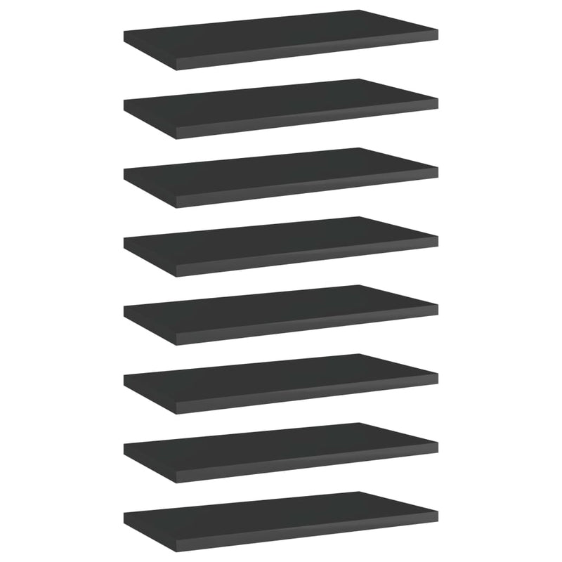Wandschappen 40X50X1,5 Cm Bewerkt Hout Hoogglans Zwart