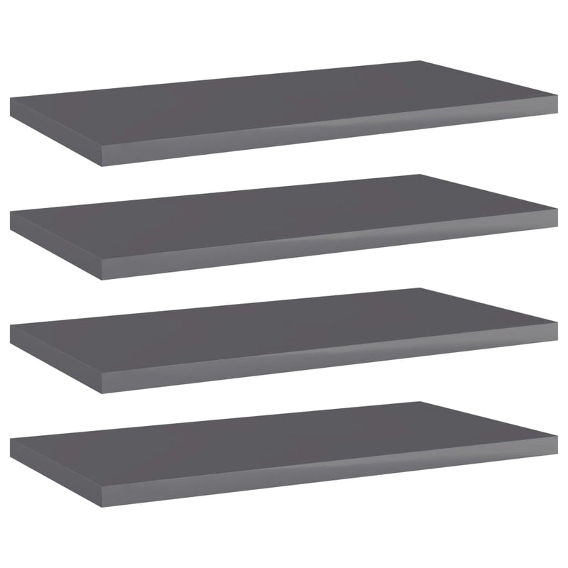 Wandschappen 40X30X1,5 Cm Bewerkt Hout Hoogglans Grijs