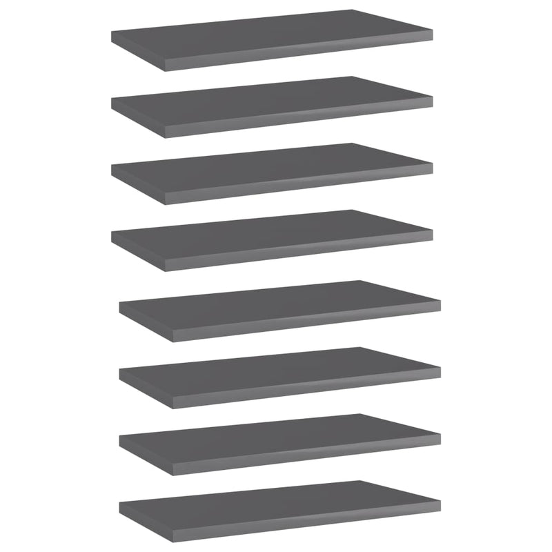 Wandschappen 40X30X1,5 Cm Bewerkt Hout Hoogglans Grijs