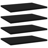 Wandschappen 40X10X1,5 Cm Bewerkt Hout Zwart