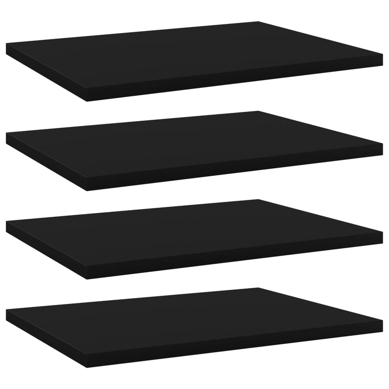 Wandschappen 40X10X1,5 Cm Bewerkt Hout Zwart