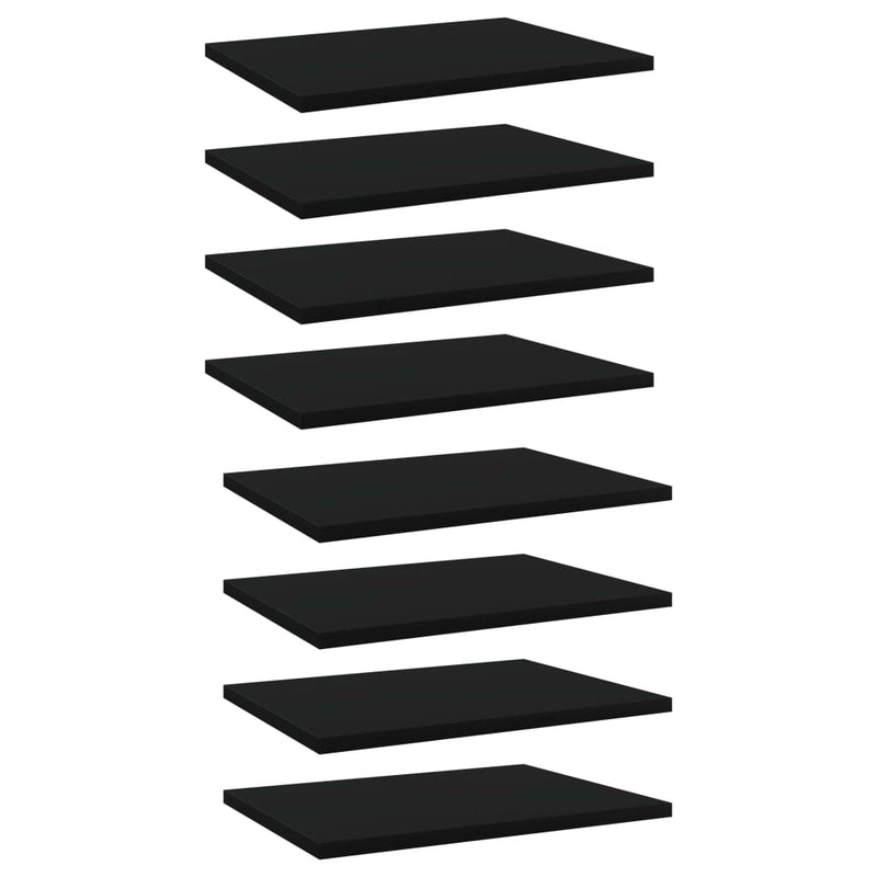 Wandschappen 40X10X1,5 Cm Bewerkt Hout Zwart
